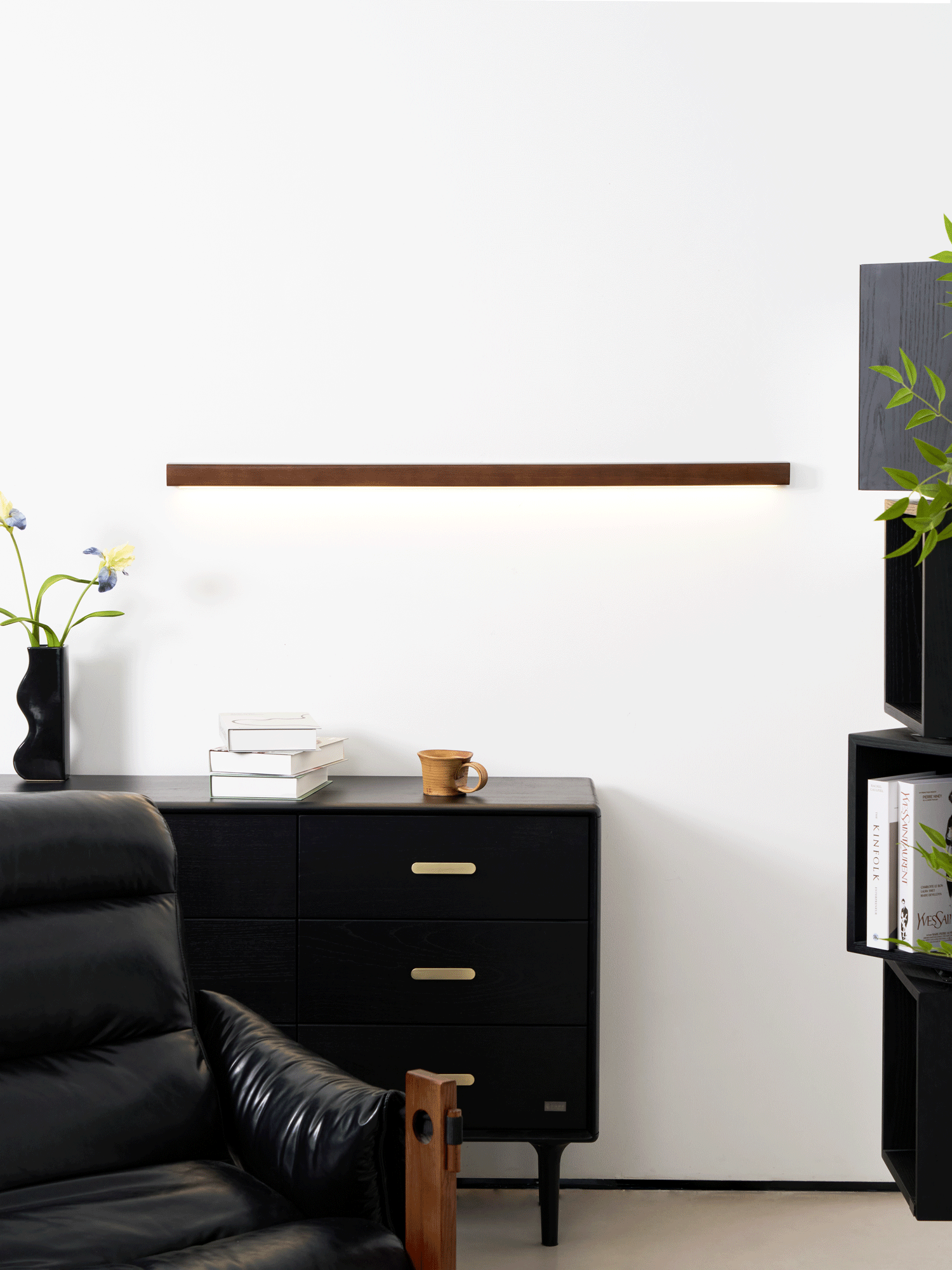 Arlo Linear Wood Wall Light, Hardwired Wall Sconce, detail 27
