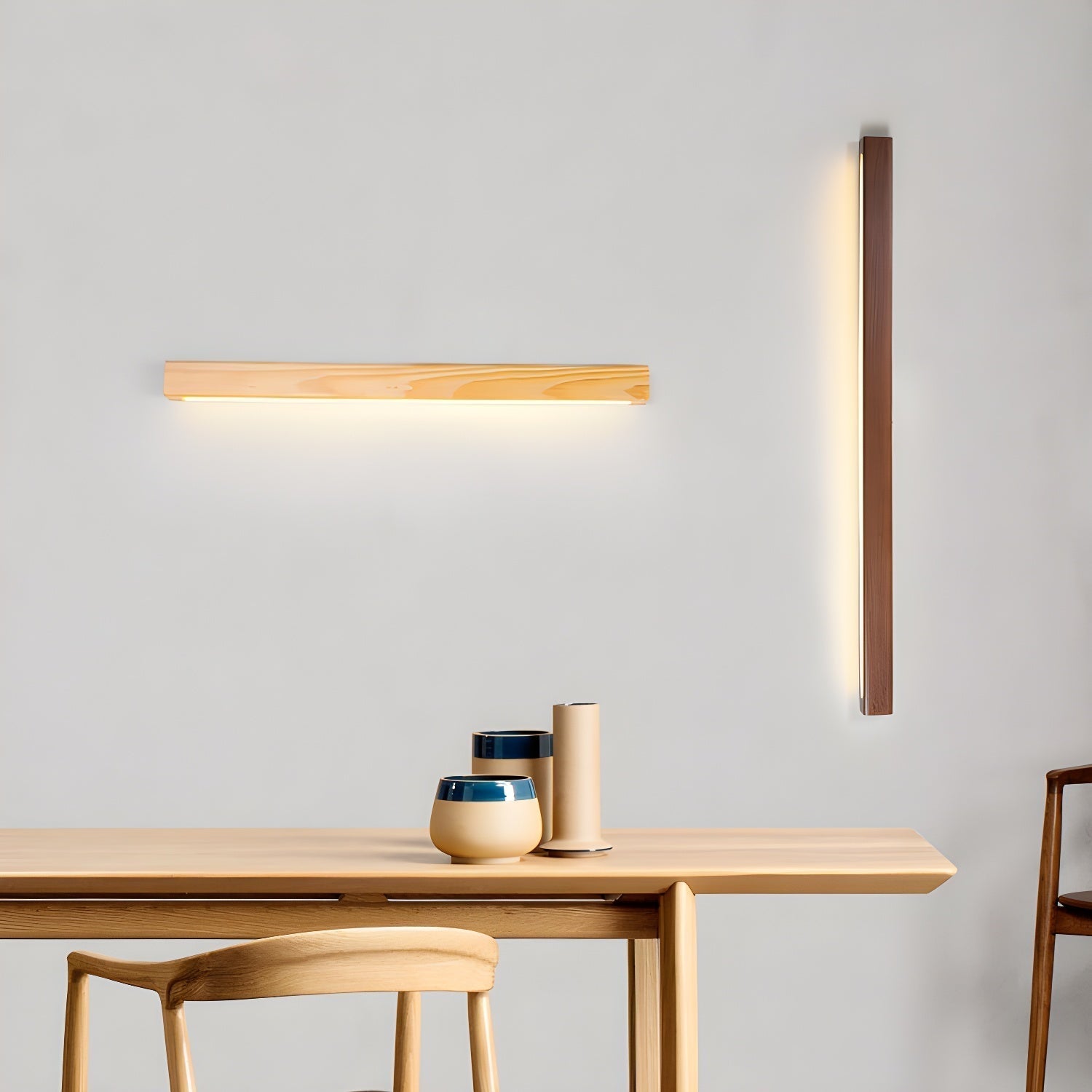 Arlo Linear Wood Wall Light, Hardwired Wall Sconce, detail 9