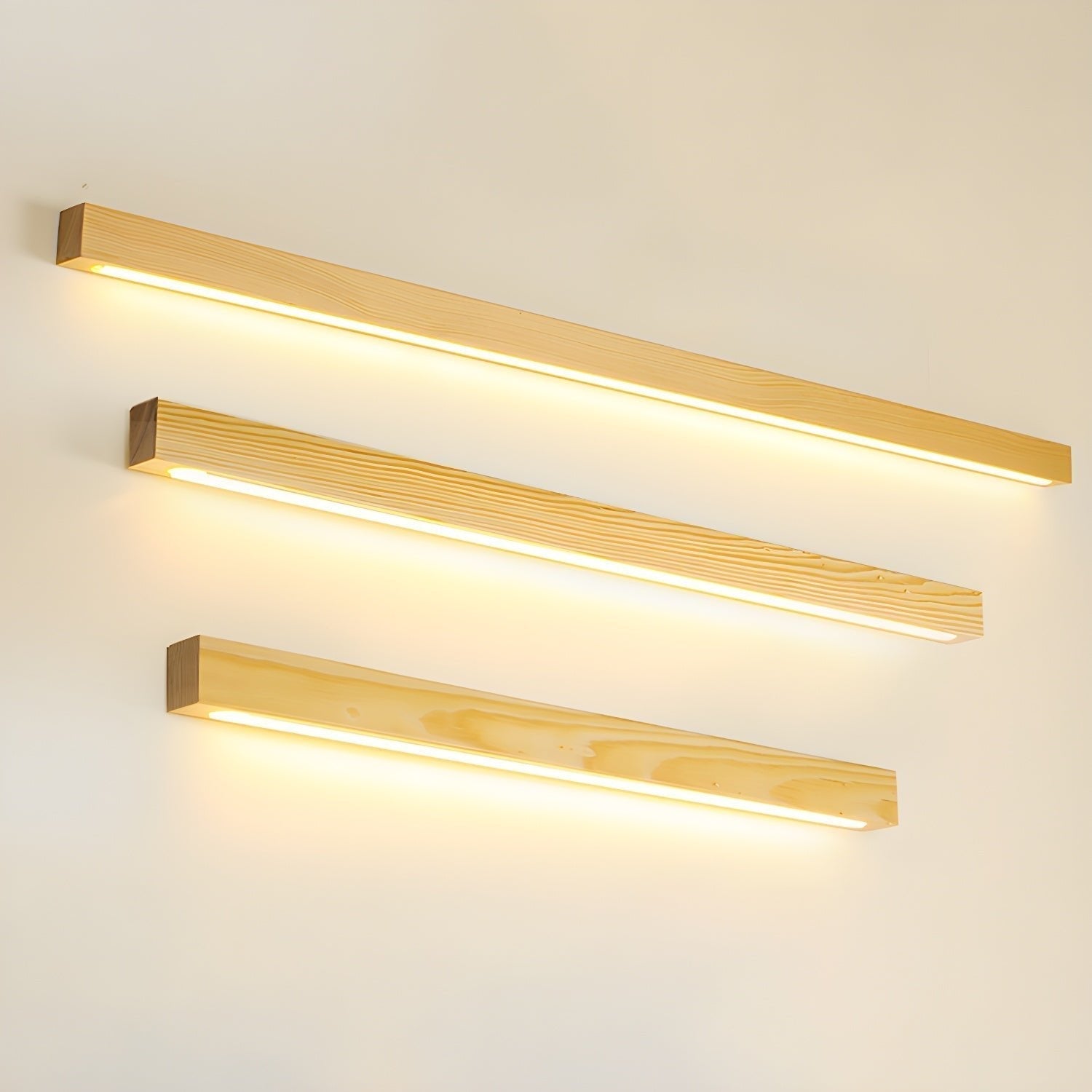 Arlo Linear Wood Wall Light, Hardwired Wall Sconce, detail 6