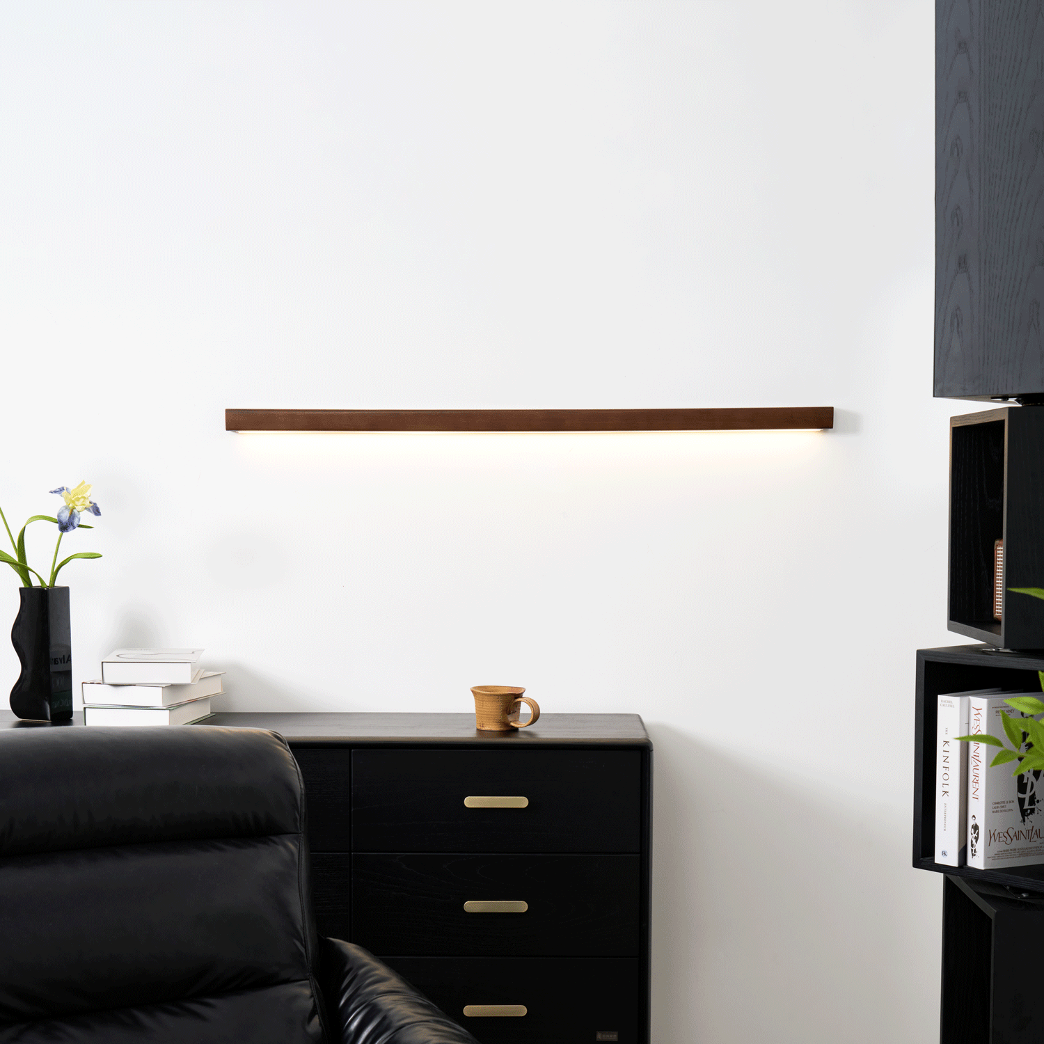 Arlo Linear Wood Wall Light, Hardwired Wall Sconce, detail 23