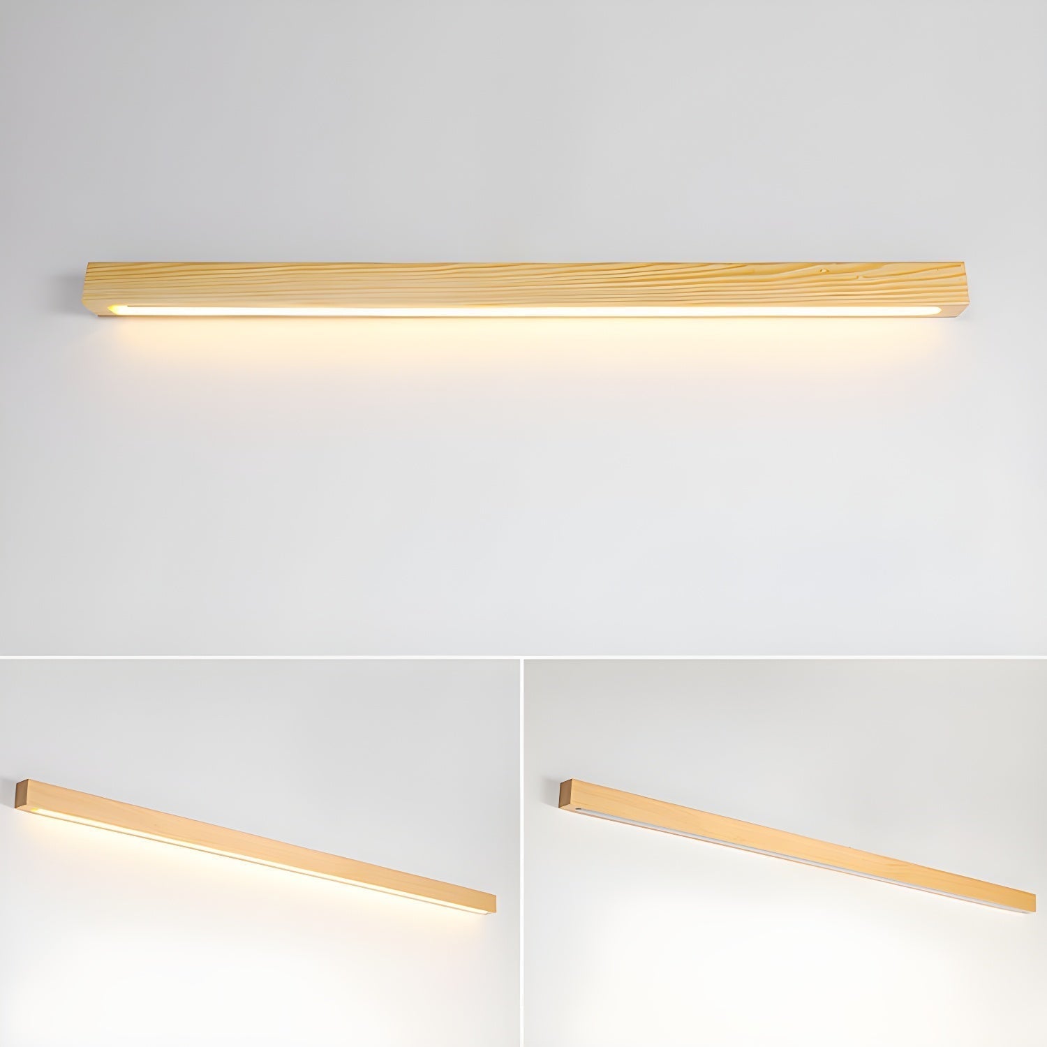 Arlo Linear Wood Wall Light, Hardwired Wall Sconce, detail 11