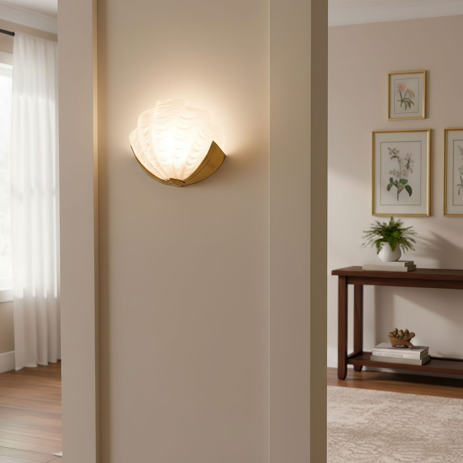 Art Deco Scallop Wall Sconce