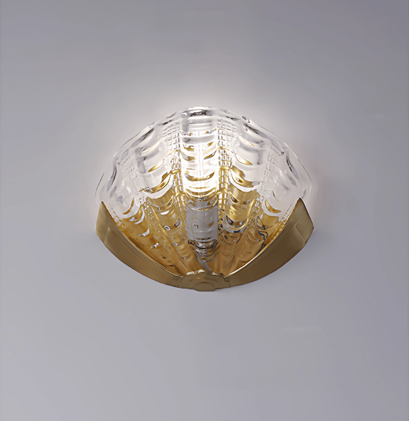 Art Deco Scallop Wall Light, Hardwired Wall Sconce, detail 25