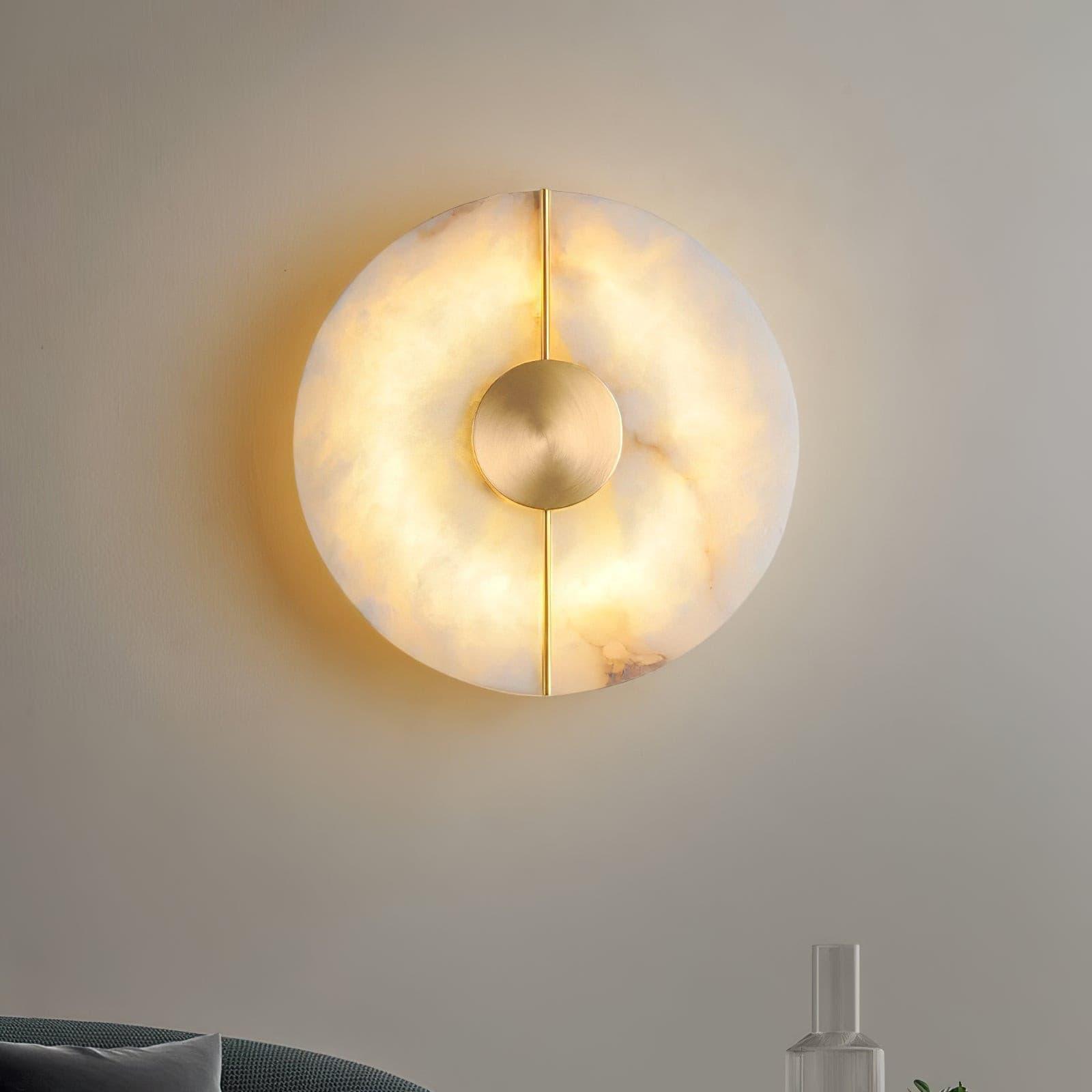 Artistic Alabaster Wall Light, Hardwired Wall Sconce, detail 8