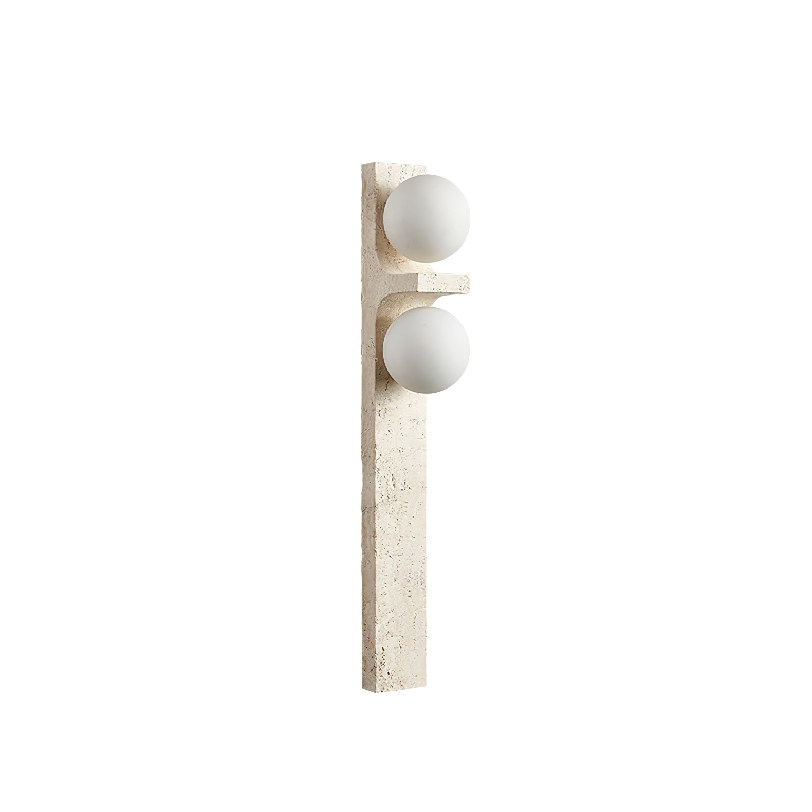 Asymmetrical Travertine Wall Sconce detail view 7