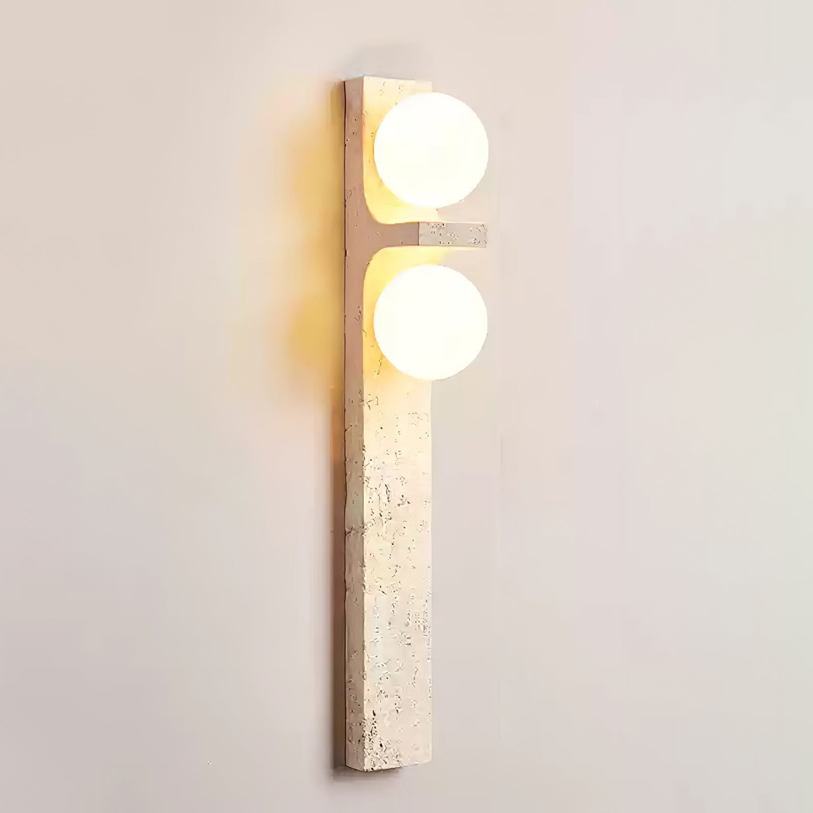 Asymmetrical Travertine Wall Sconce detail view 13