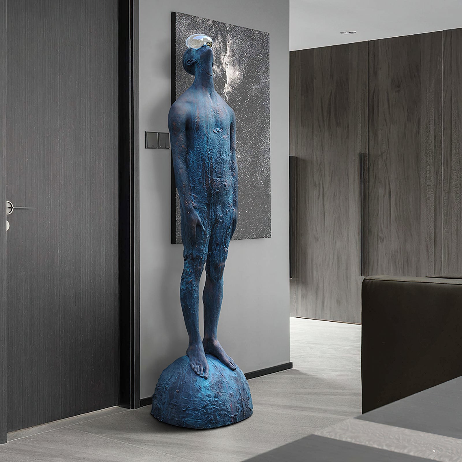 Atlas Guardian Sculpture Floor Lamp detail view 7