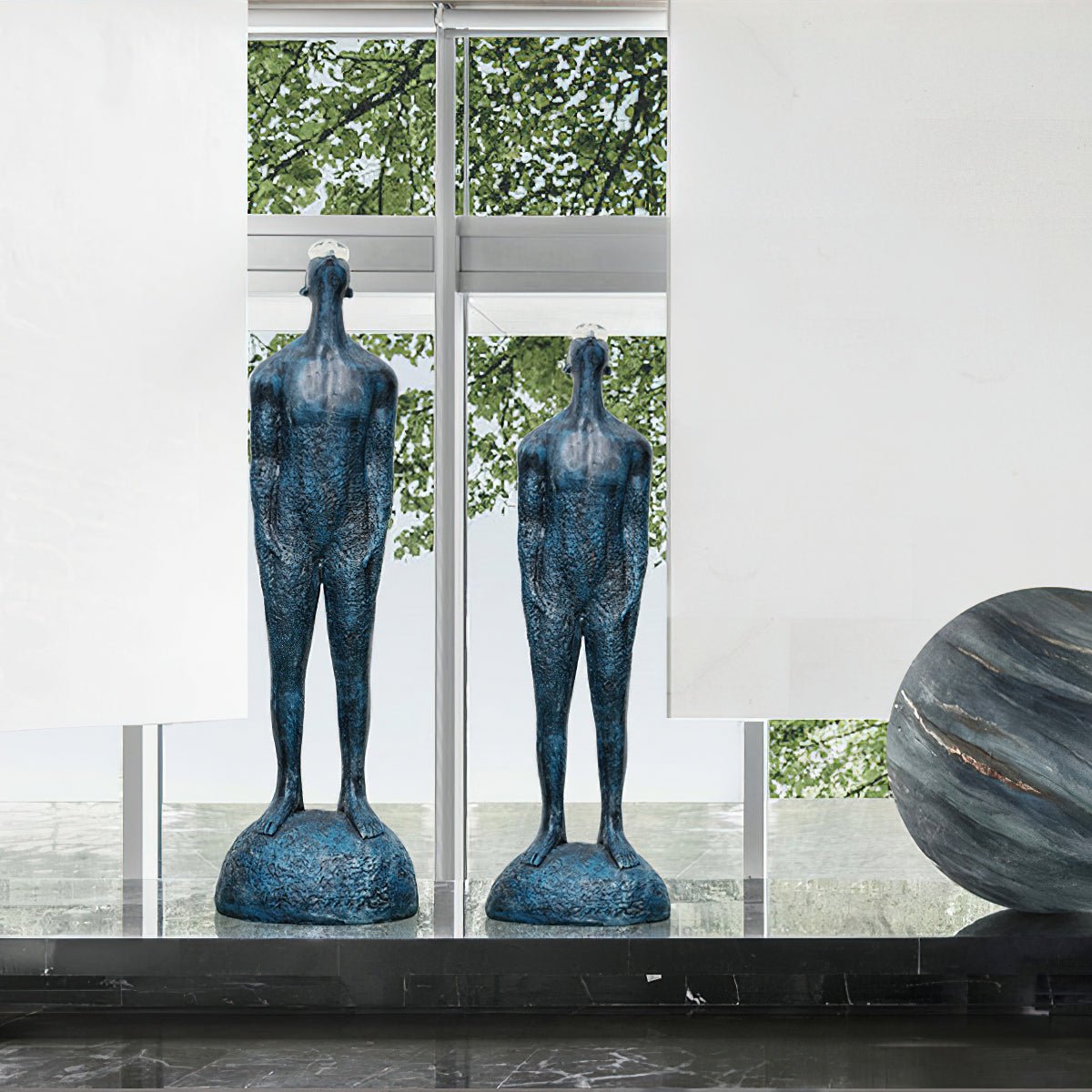 Atlas Guardian Sculpture Floor Lamp detail view 5