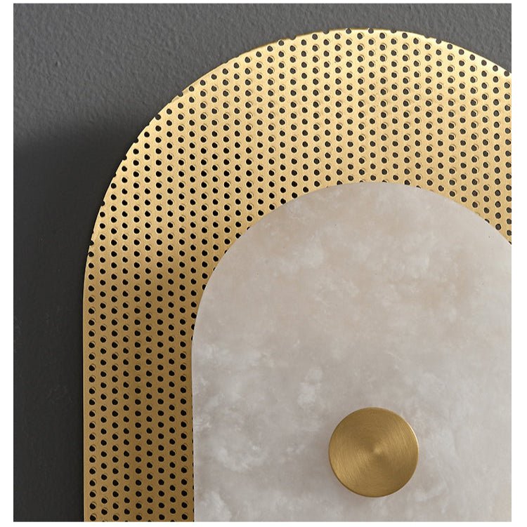 Aurelia Perforated Alabaster Wall Light - Wall Lamp, Hardwired Wall Sconce, detail 9