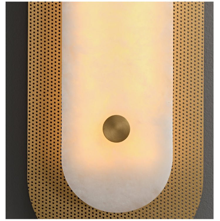 Aurelia Perforated Alabaster Wall Light - Wall Lamp, Hardwired Wall Sconce, detail 8