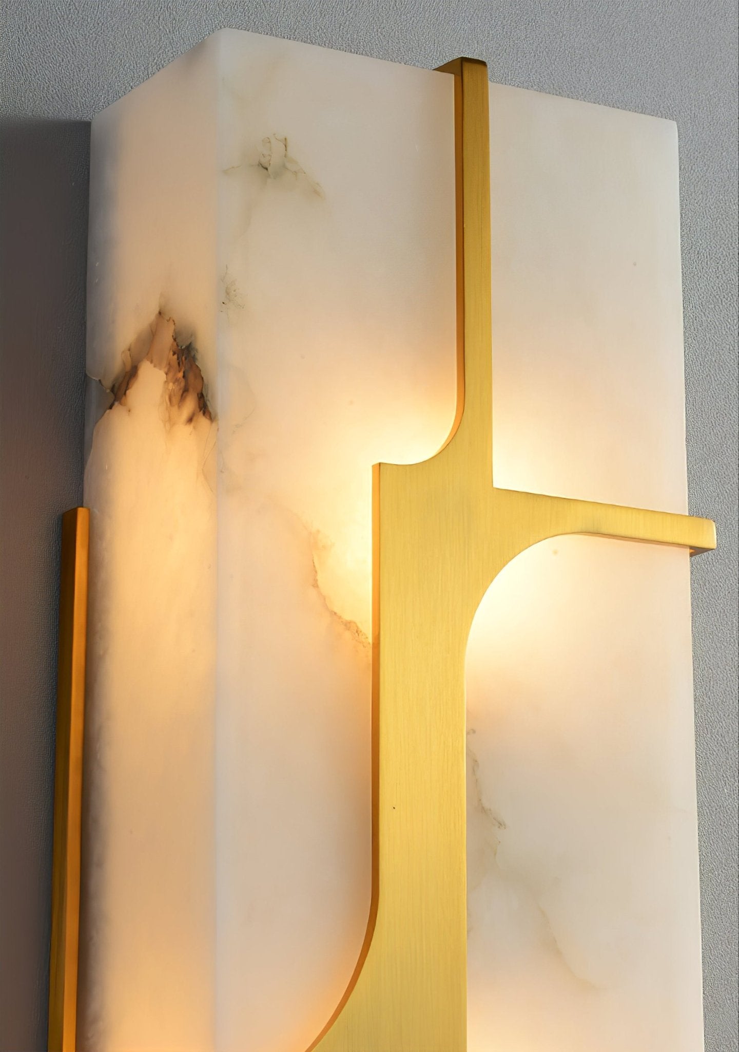 Aurevon Alabaster Wall Light, Hardwired Wall Sconce, detail 5