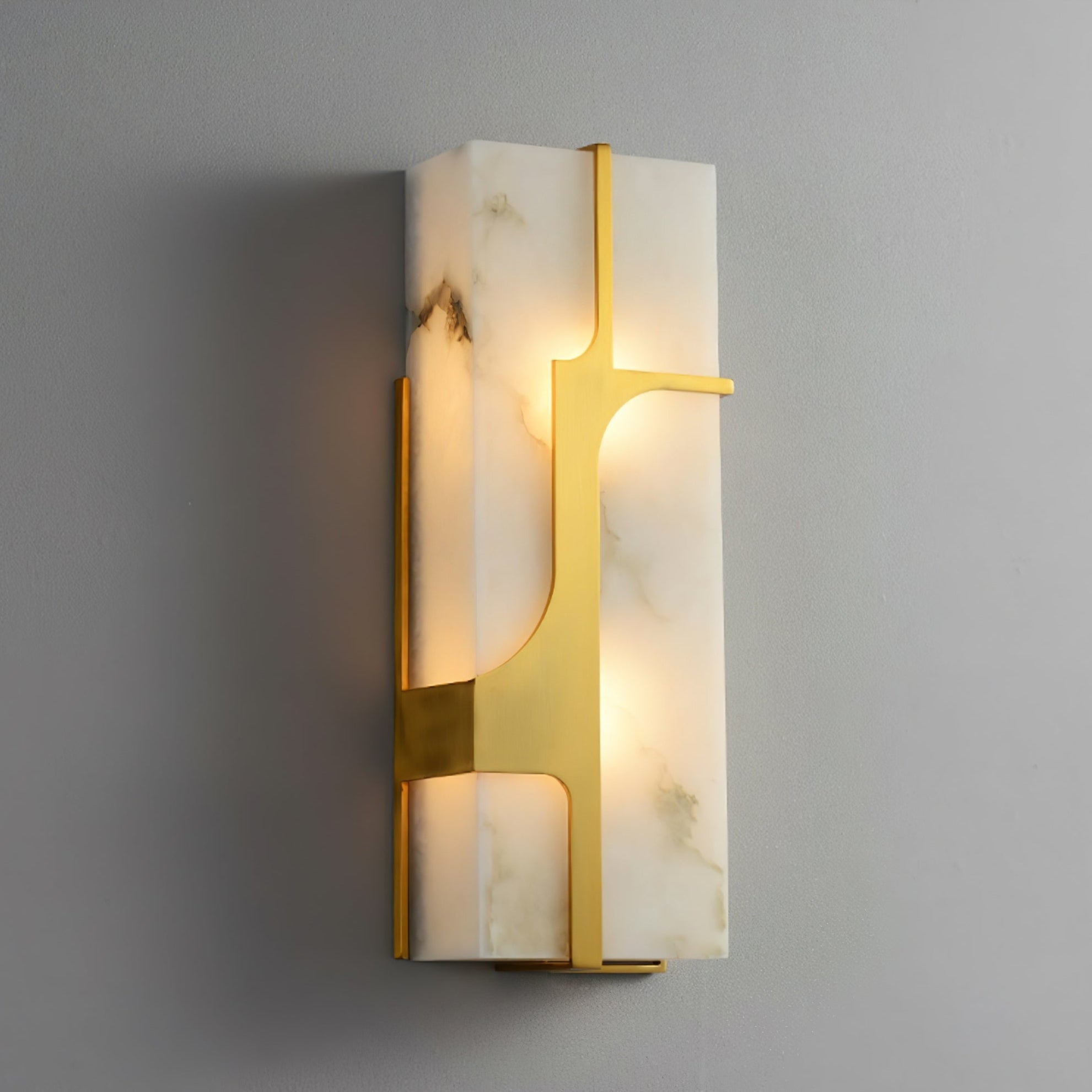 Aurevon Alabaster Wall Light, Hardwired Wall Sconce, detail 9