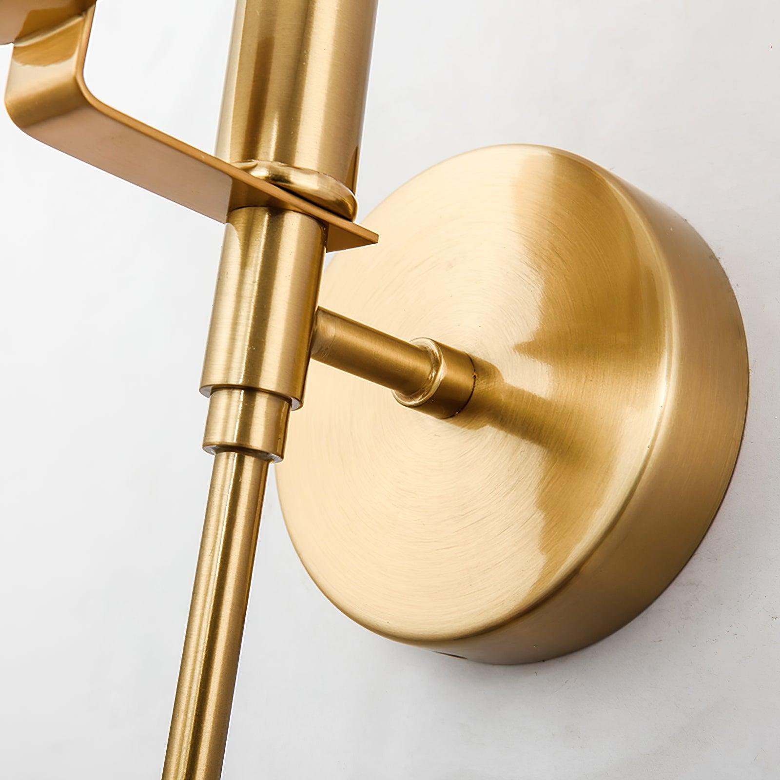Ava Brass Alabaster Wall Light, Hardwired Wall Sconce, detail 22