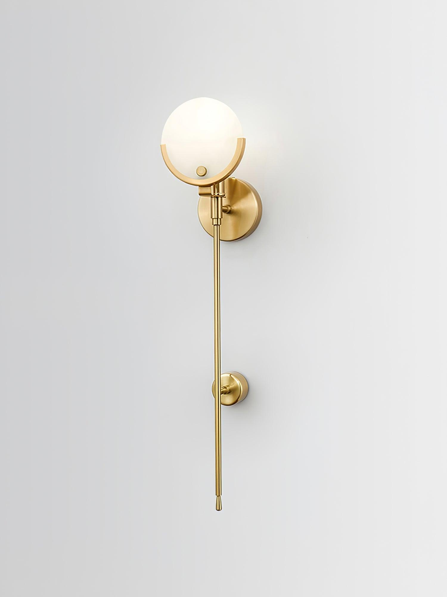 Ava Brass Alabaster Wall Light, Hardwired Wall Sconce, detail 43