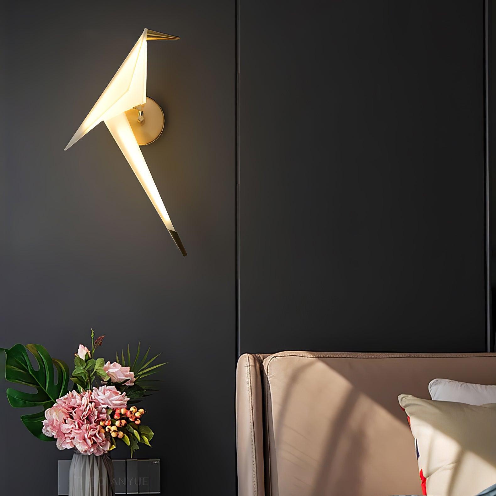 Paper Crane Plug-In Wall Light, Plug-In Wall Sconce, detail 10