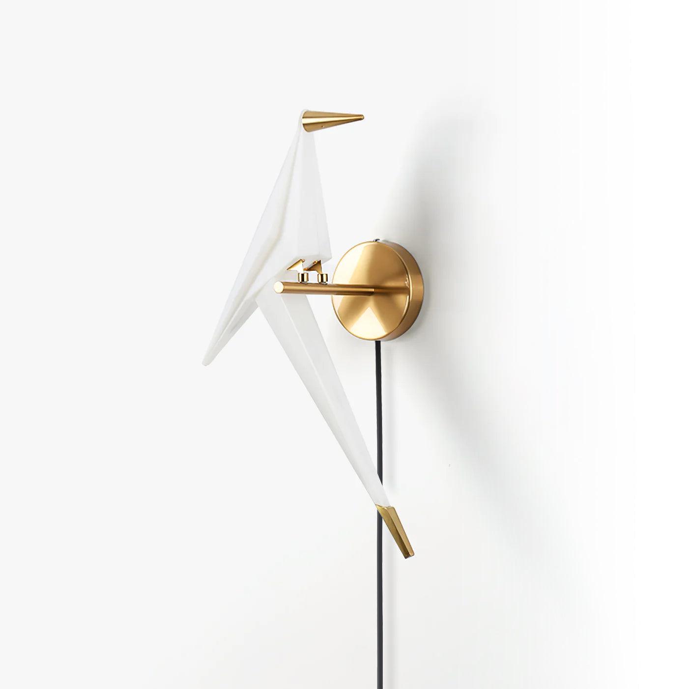 Paper Crane Plug-In Wall Light, Plug-In Wall Sconce, detail 7