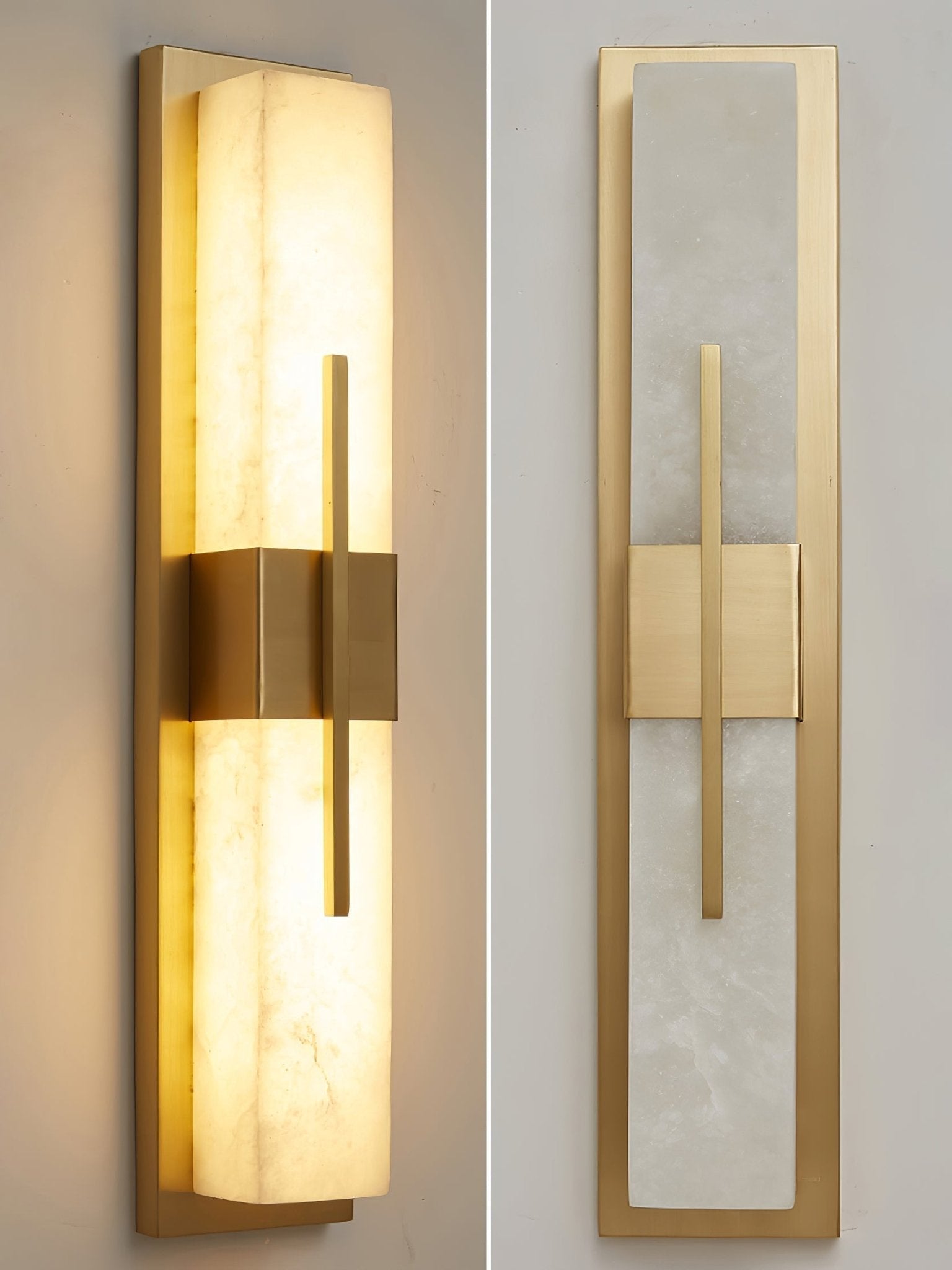 Axis Twin Alabaster Wall Light, Hardwired Wall Sconce, detail 26