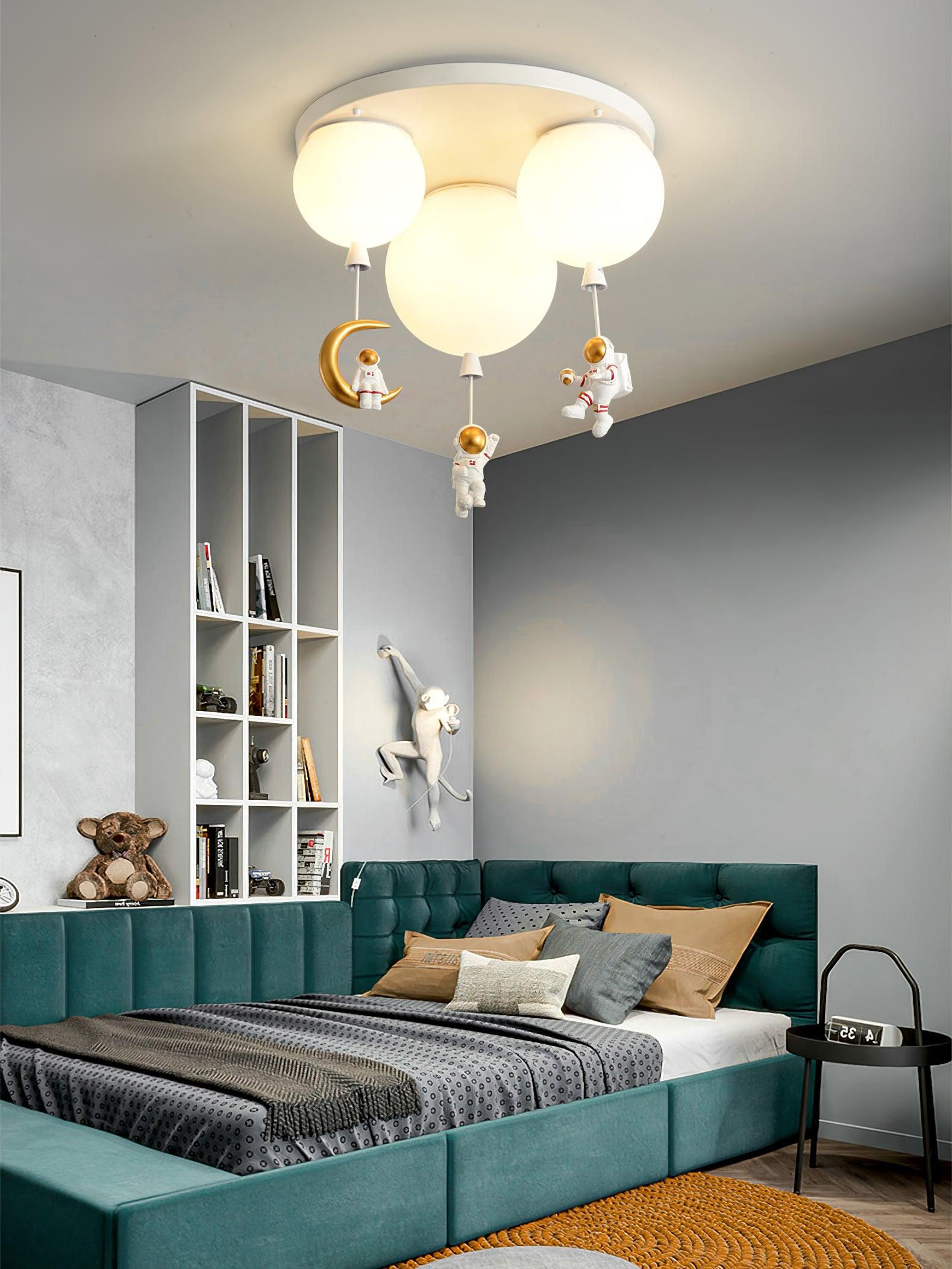 Frosted Balloon Combination Overhead Lamp Ceiling Light