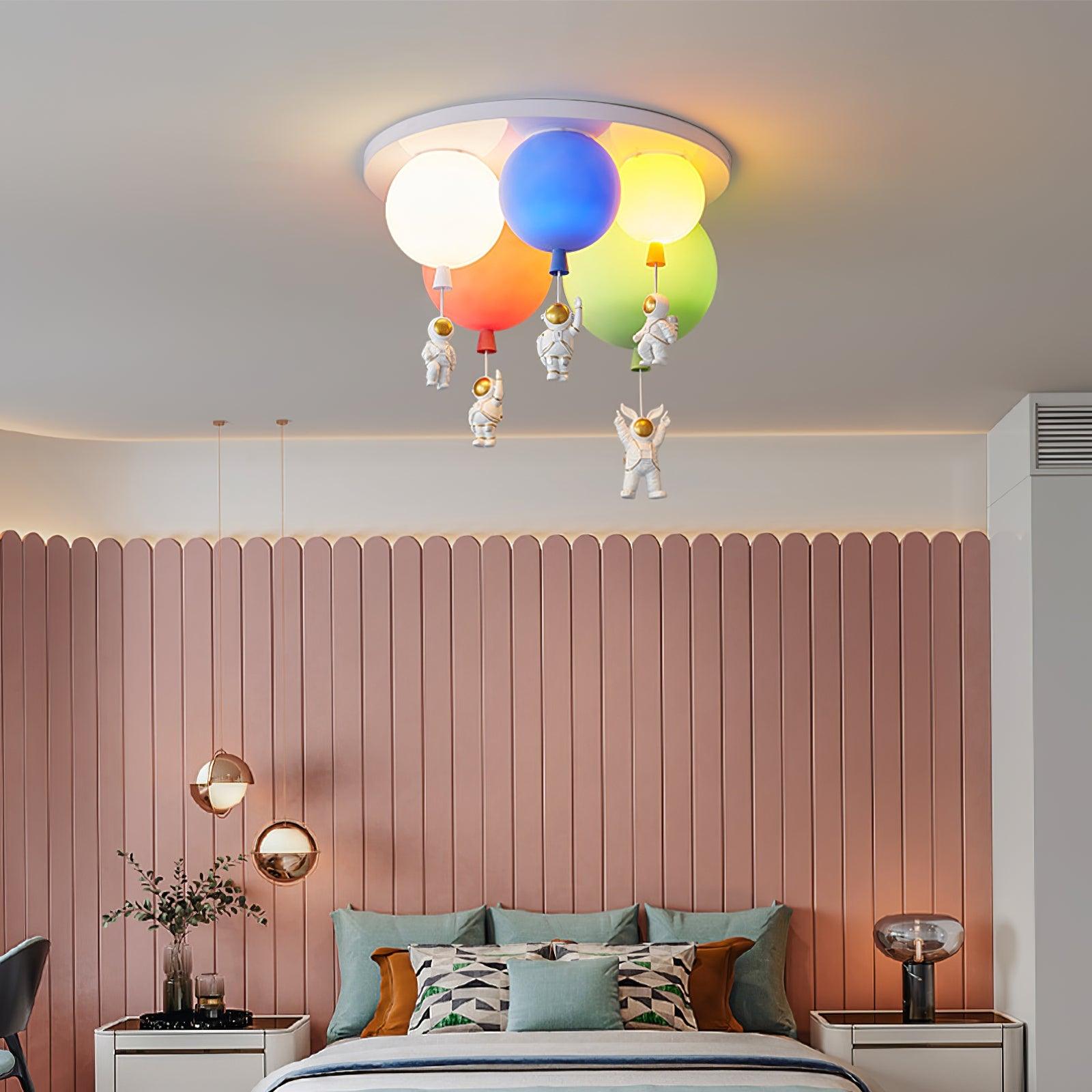 Frosted Balloon Combination Overhead Lamp Ceiling Light