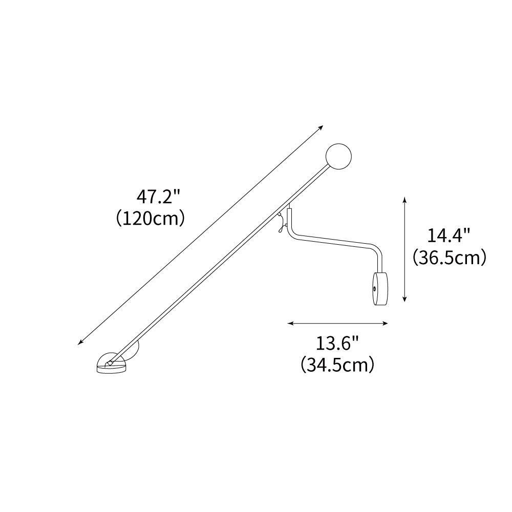 Base Wave Wall Lamp 47.2