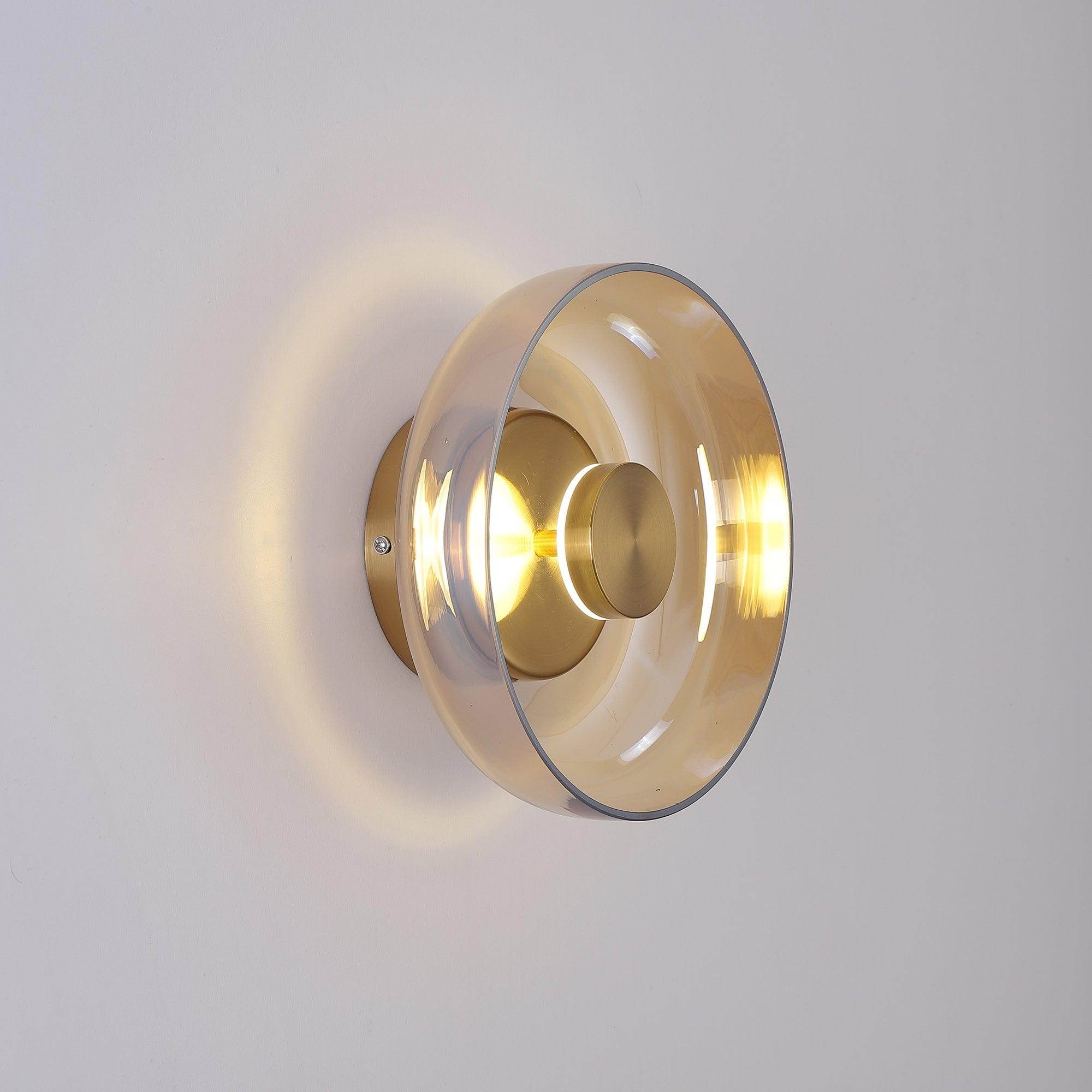 Blossi Wall Light - ∅ 3.9″ x H 9″ Brass, Hardwired Wall Sconce, detail 2