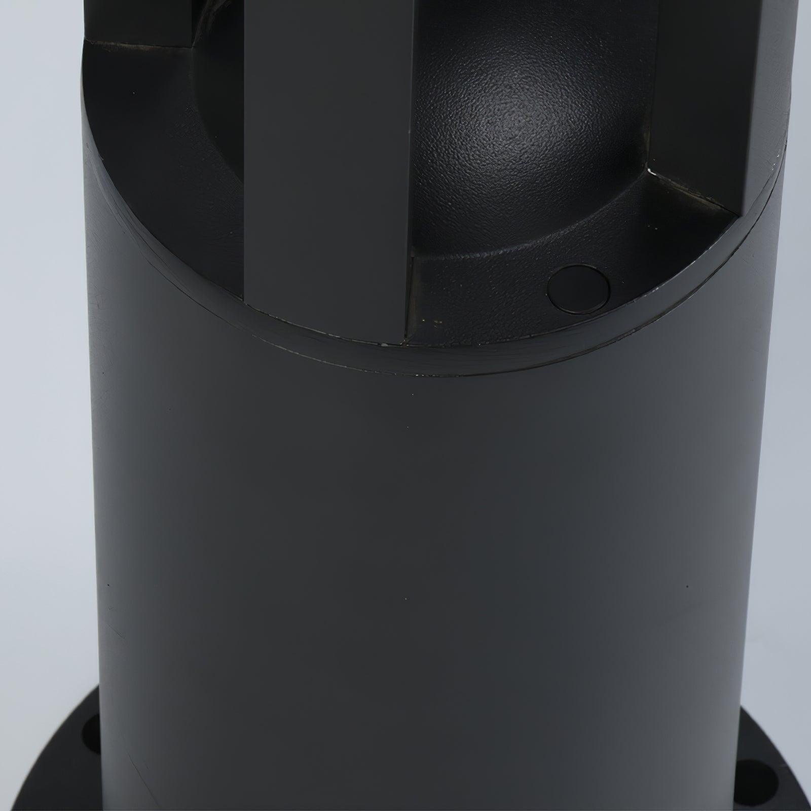 Black Cylindrical Solar Outdoor Post Light detail view 12