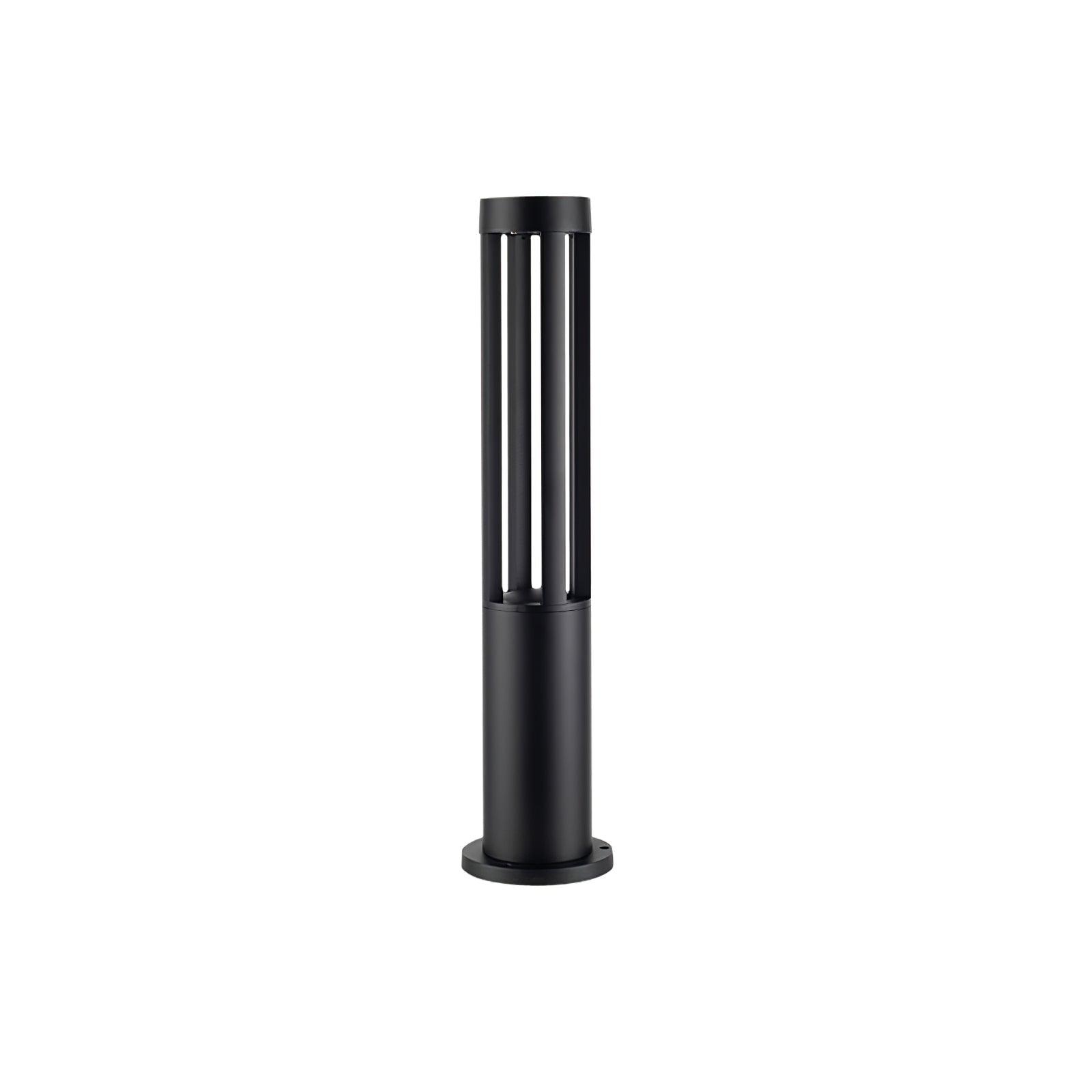 Black Cylindrical Solar Outdoor Post Light Floor Lamp detail view 25
