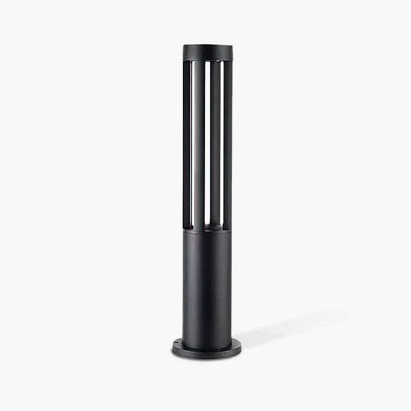 Black Cylindrical Garden Outdoor Light Floor Lamp