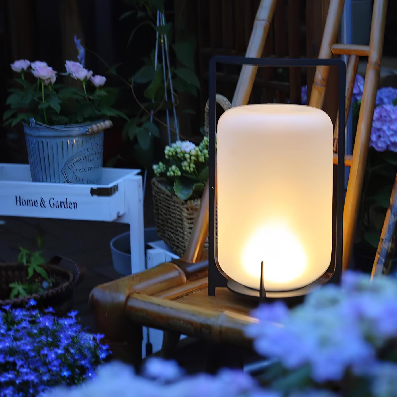 Black Twilight Lantern Table Light - Outdoor Light, Outdoor Wall Light, detail 2