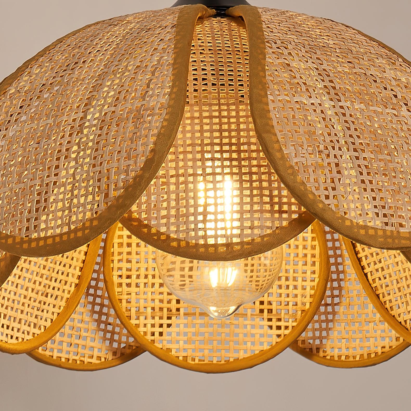 Bloom Rattan Wall Lamp 15.7