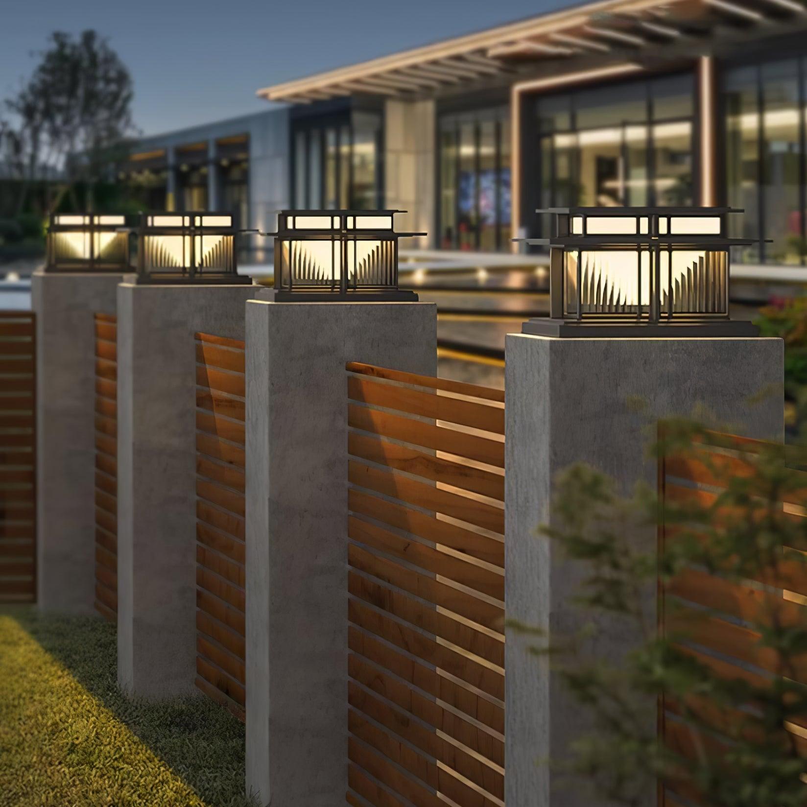 Boilyn Pillar Solar Outdoor Light Table Lamp