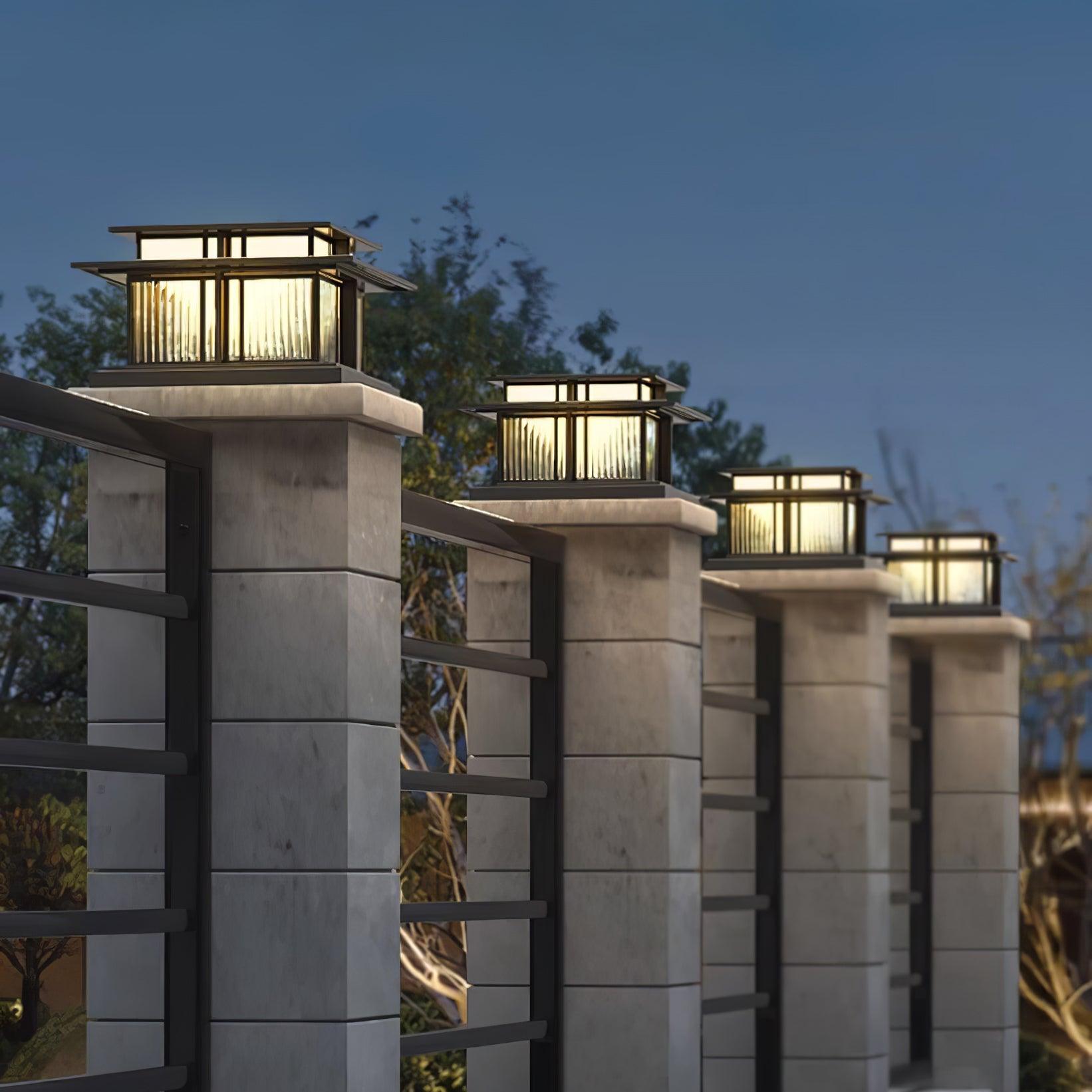 Boilyn Pillar Solar Outdoor Light Table Lamp