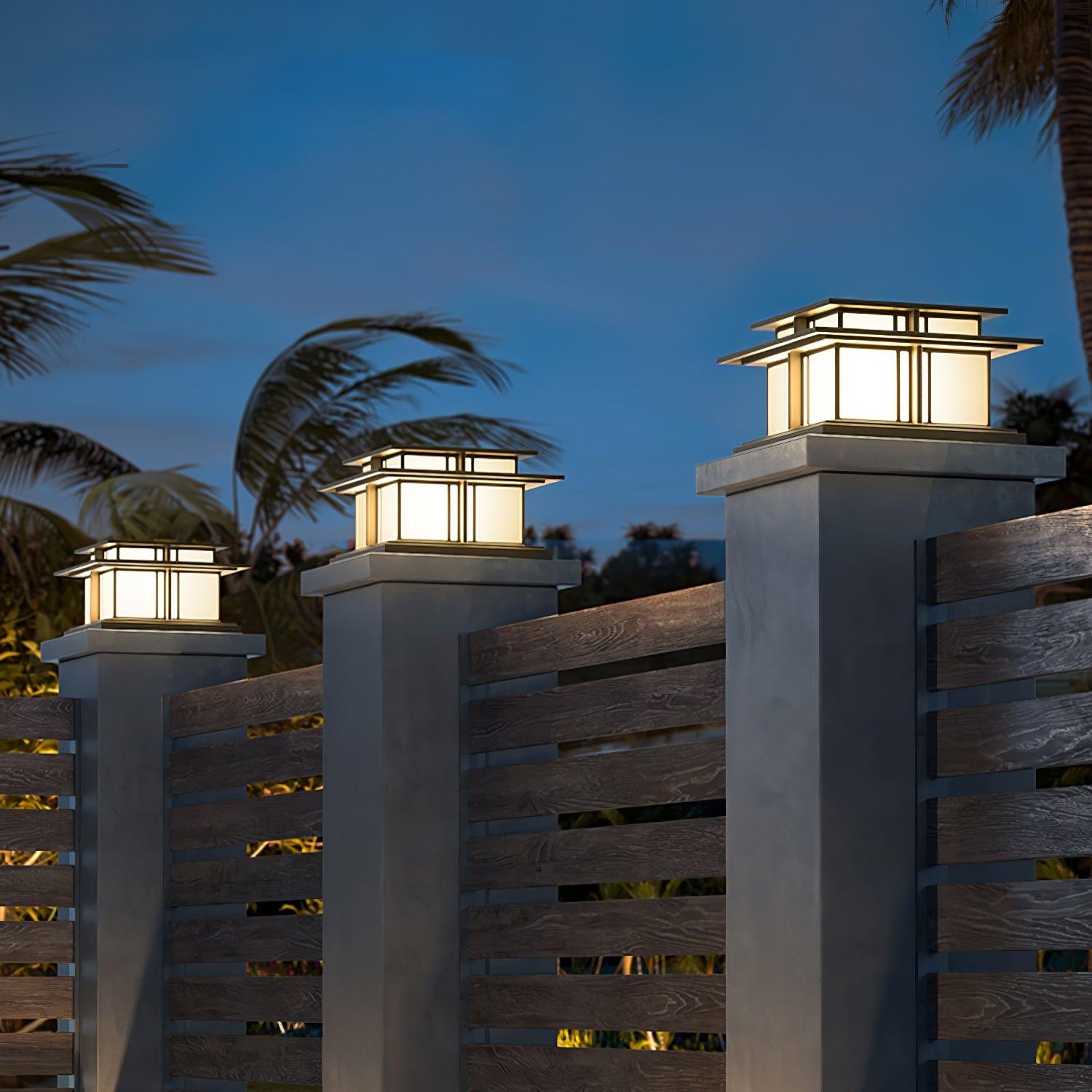 Boilyn Pillar Solar Outdoor Light Table Lamp