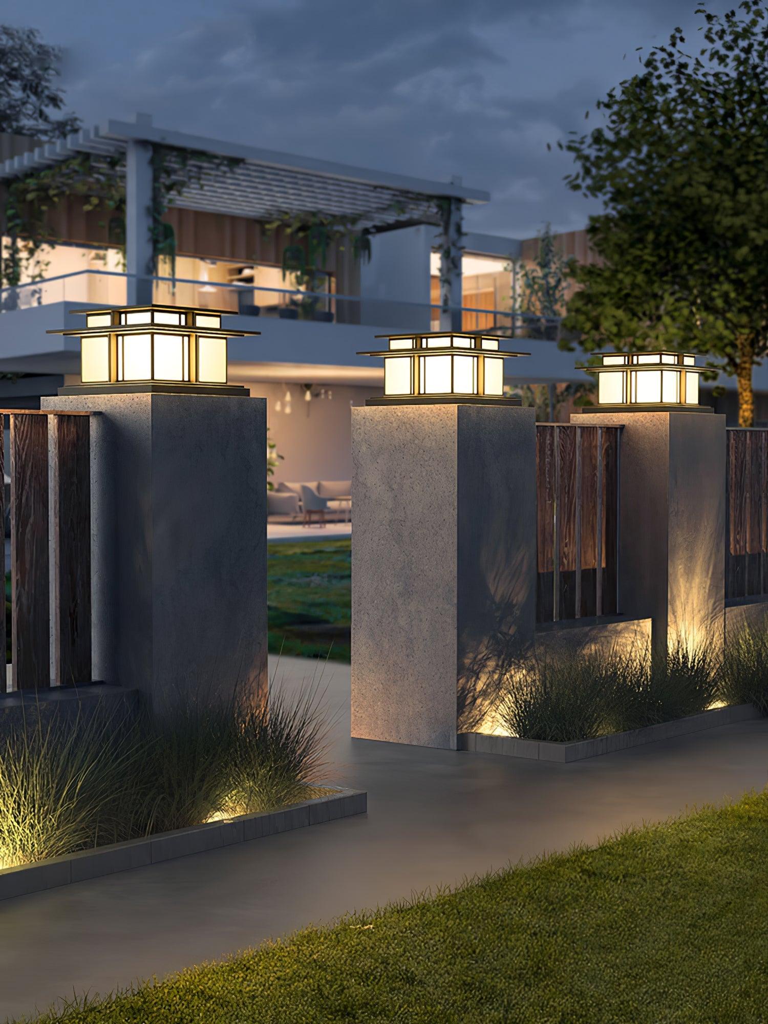 Boilyn Pillar Solar Outdoor Light Table Lamp