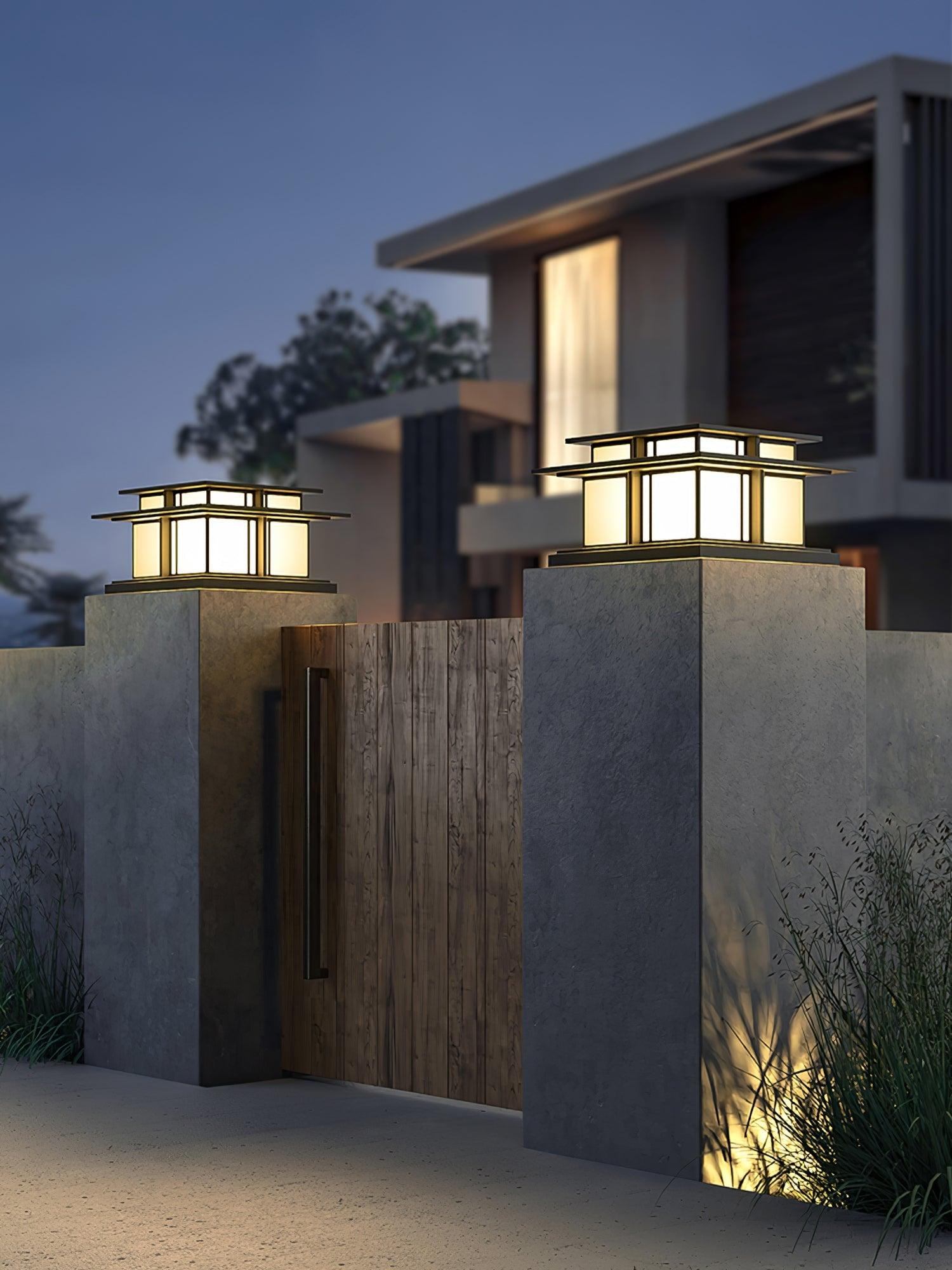 Boilyn Pillar Solar Outdoor Light Table Lamp