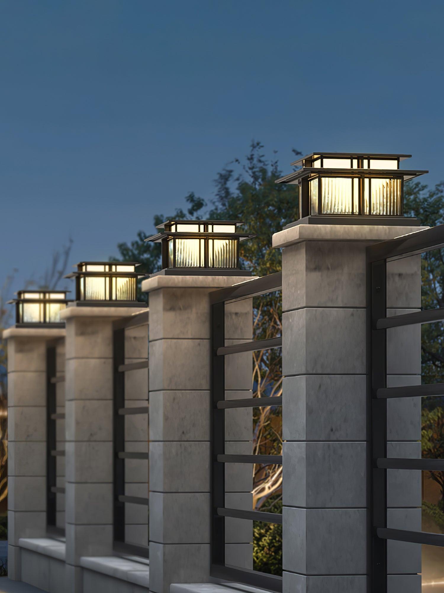 Boilyn Pillar Solar Outdoor Light Table Lamp