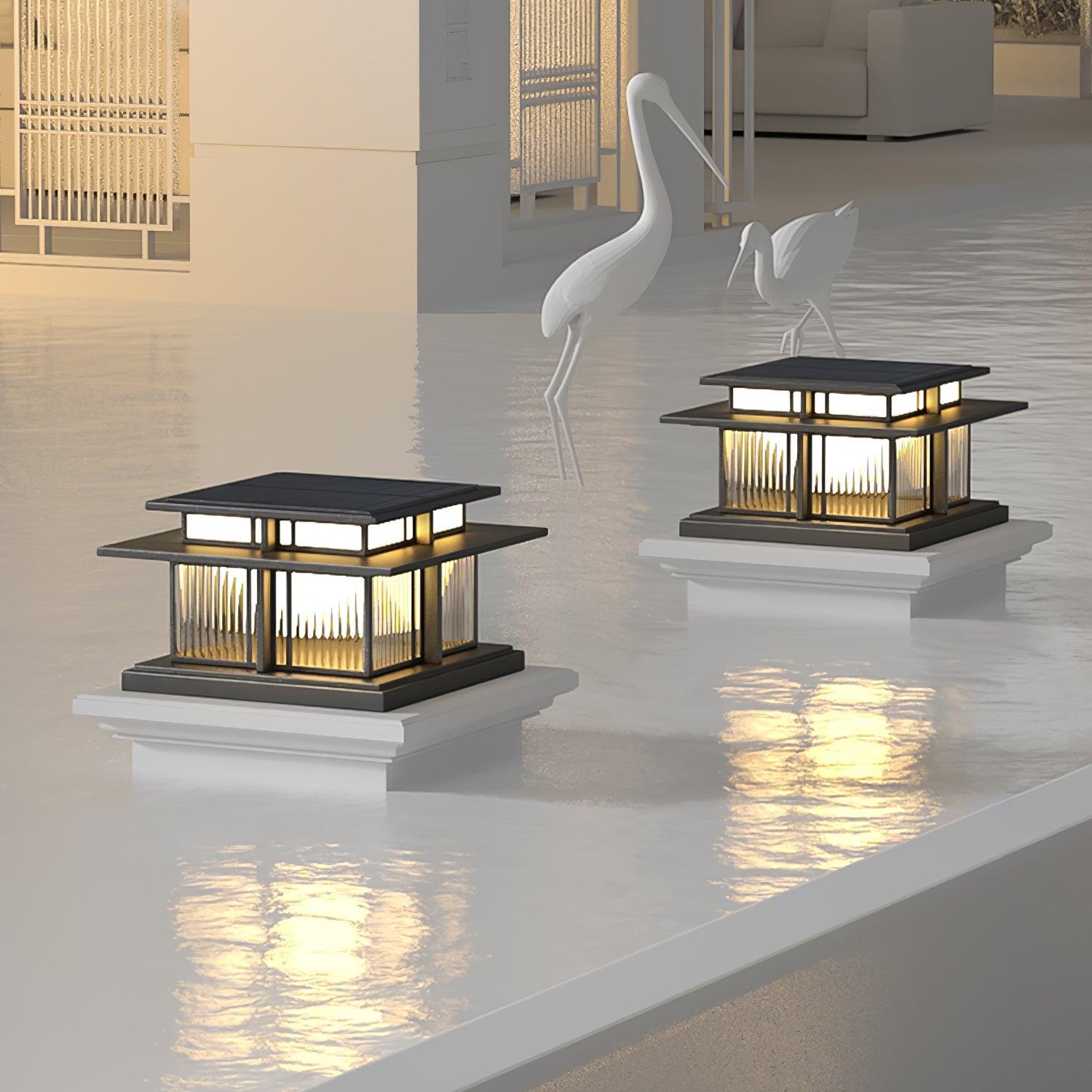 Boilyn Pillar Solar Outdoor Light Table Lamp