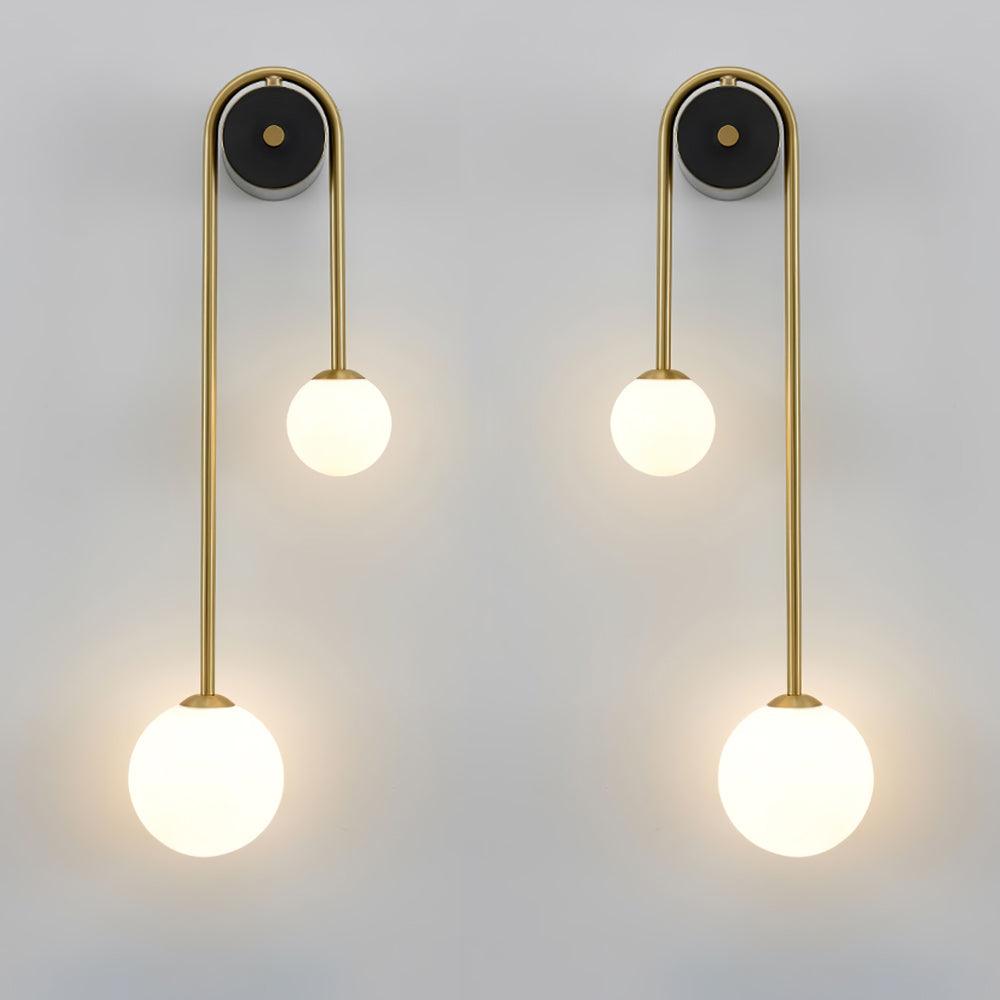 Brass Arc Wall Light, Hardwired Wall Sconce, detail 6