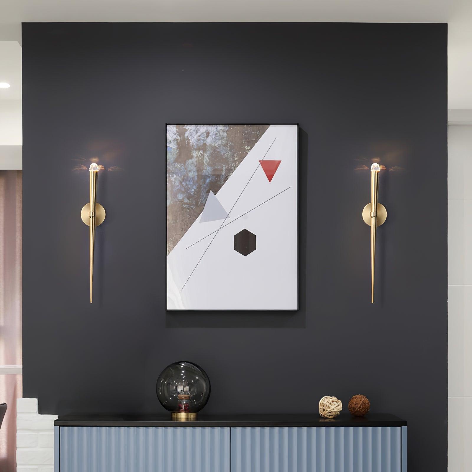 Brass Cone Wall Lamp