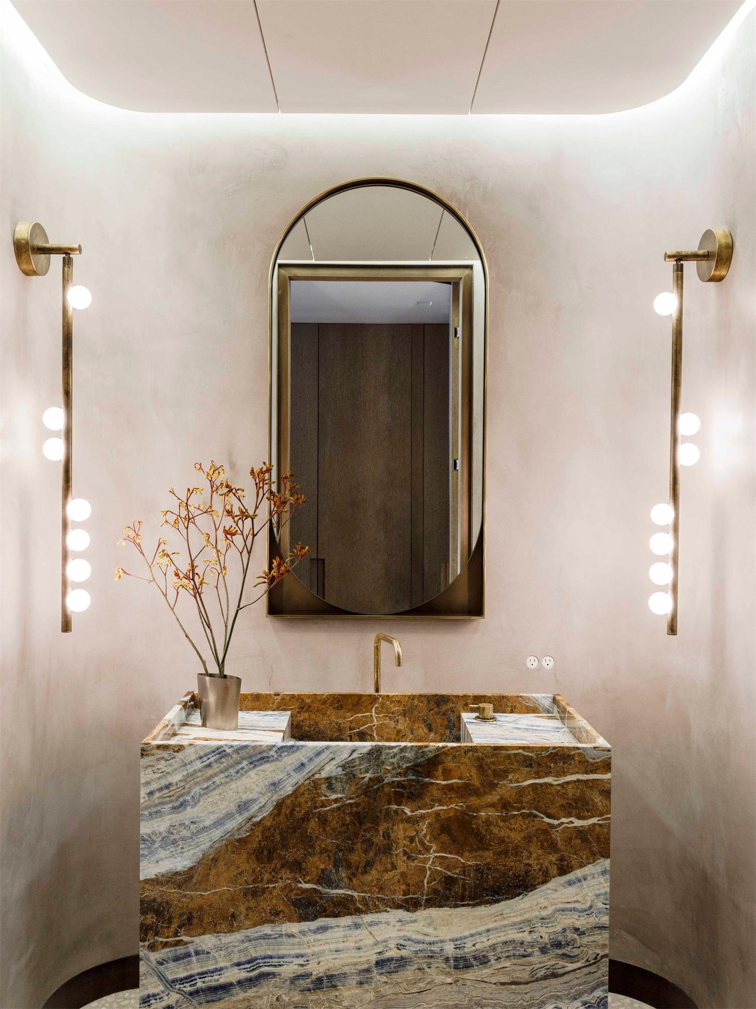 Brass Glass Tube Wall Light - 7 Heads A Φ 4.7 x H 39.4 Brass, Hardwired Wall Sconce, detail 14