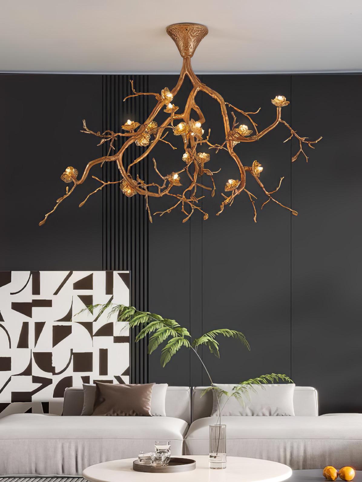 Tree Branches Flower Ceiling-mounted Light Ceiling Lamp