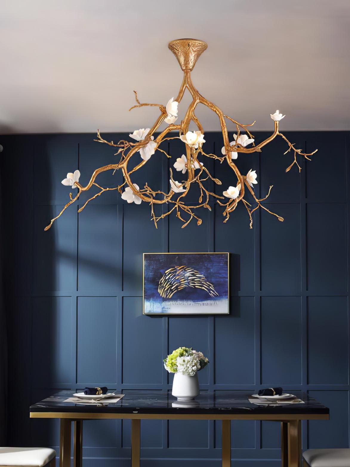 Tree Branches Flower Ceiling-mounted Light Ceiling Lamp