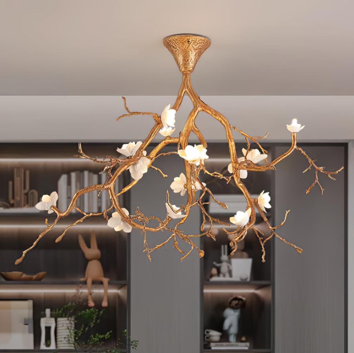 Tree Branches Flower Ceiling-mounted Light Ceiling Lamp