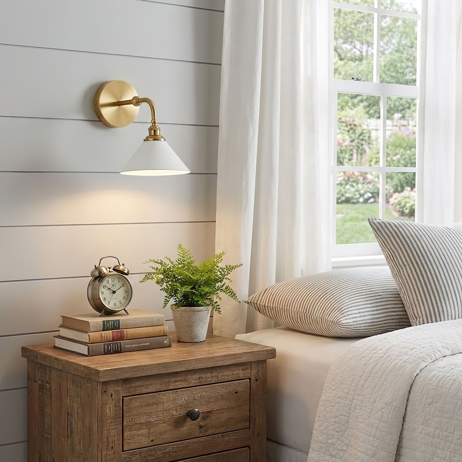 Bridgemont Wall Light - Dia 23cm x W 30cm x H 35cm Metal, Hardwired Wall Sconce, detail 3