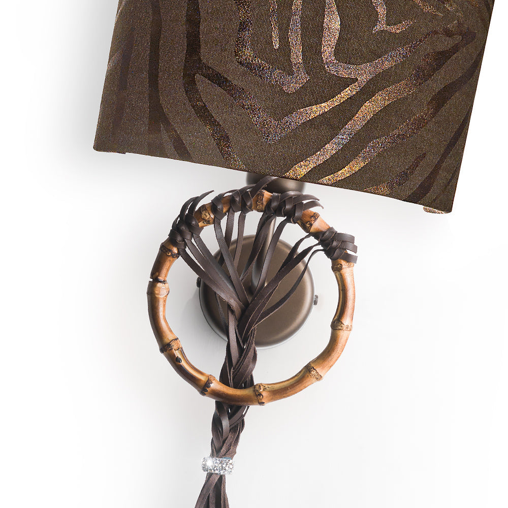 Boho Chic Patterned Bamboo Wall Sconce
