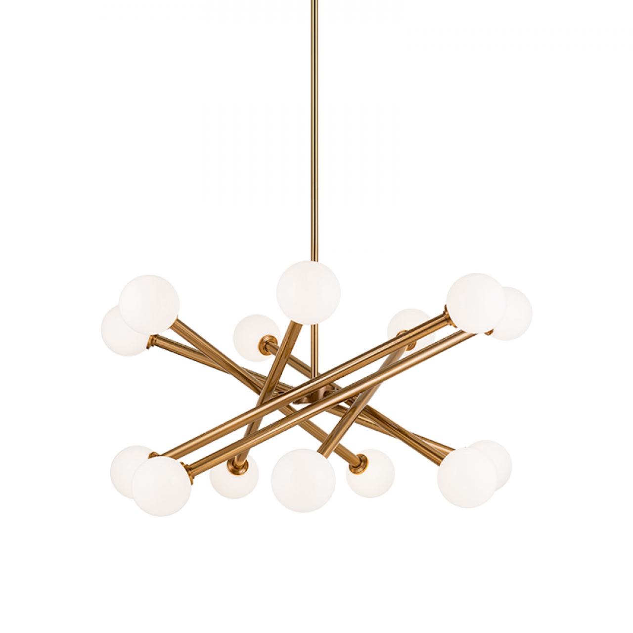 Matchstix 14-Light Aged Brass Chandelier
