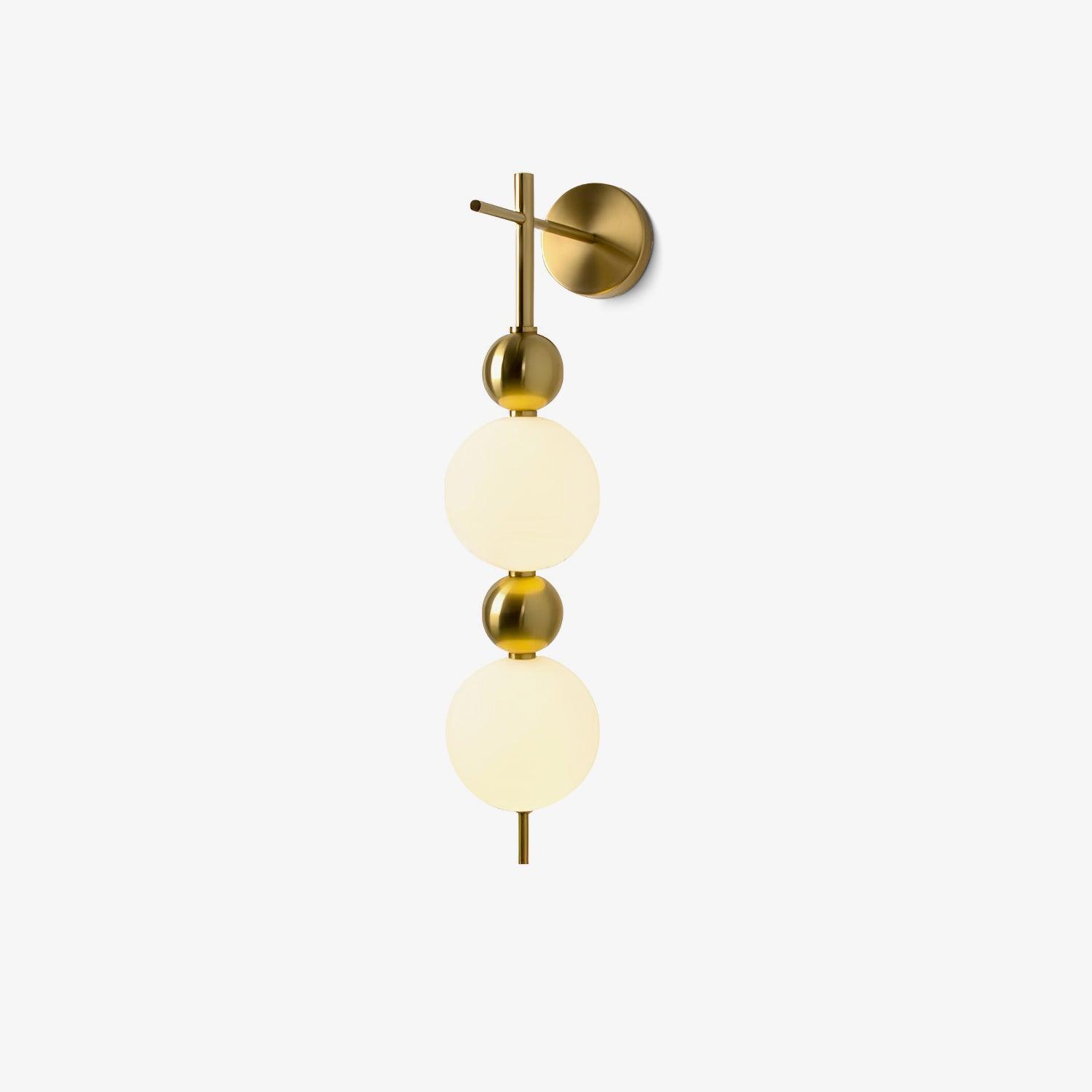 Candied Haws String Brass Wall Light, Hardwired Wall Sconce, detail 2