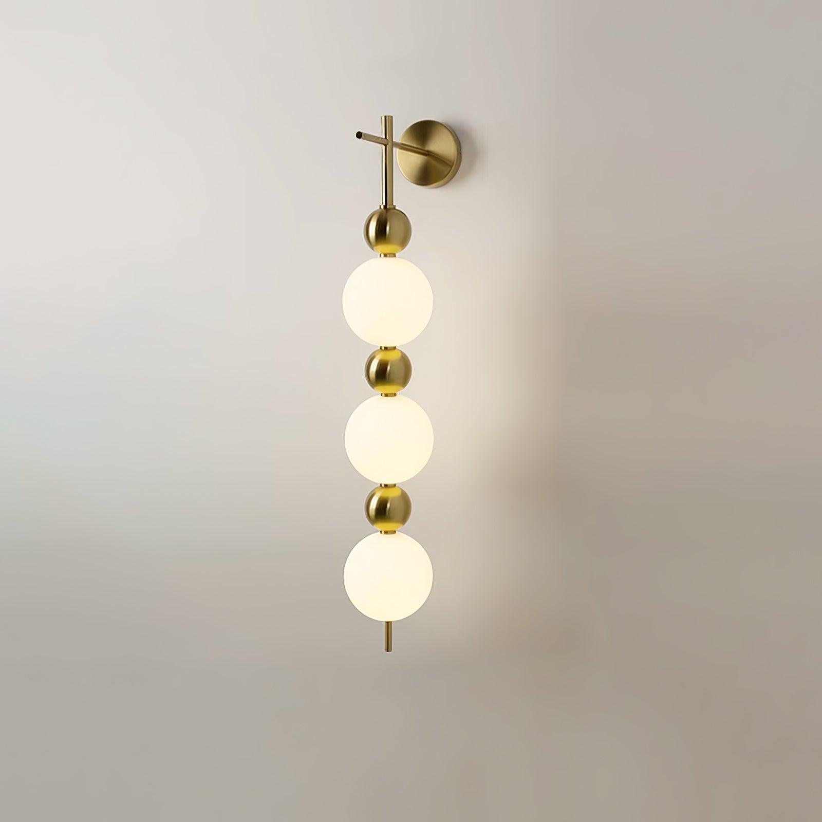 Candied Haws String Brass Wall Light, Hardwired Wall Sconce, detail 9