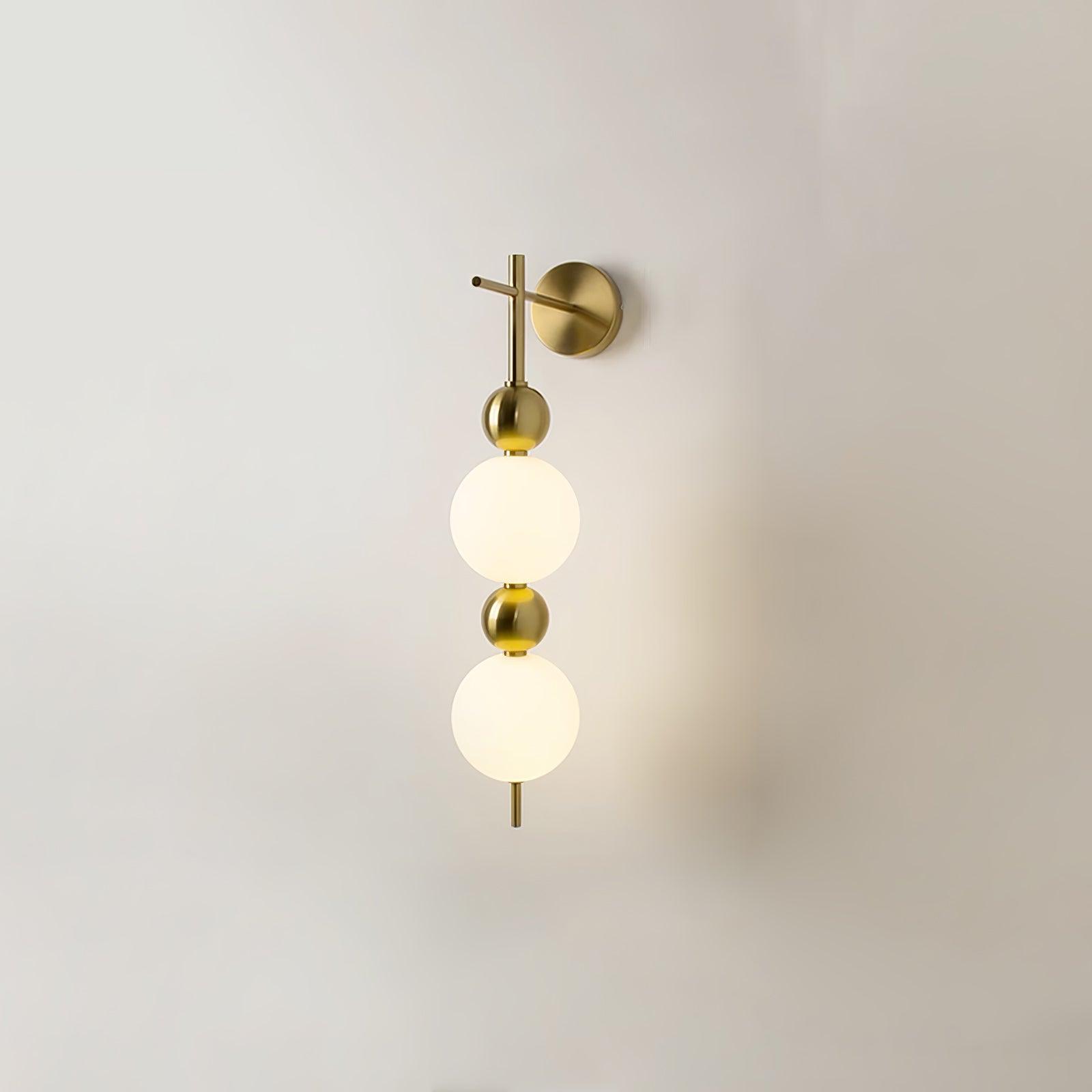 Candied Haws String Brass Wall Light, Hardwired Wall Sconce, detail 8