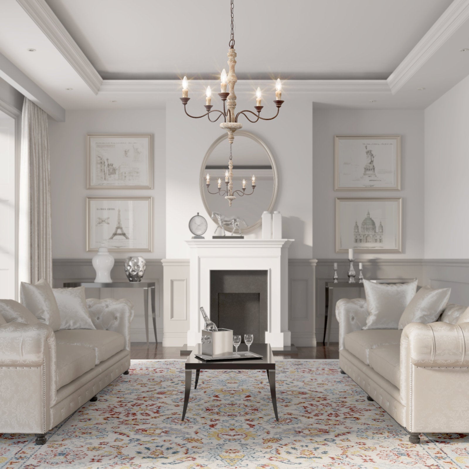 Candlestick Farmhouse Chandelier